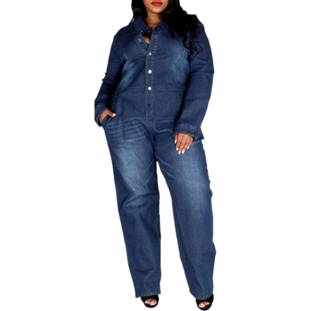 💥💥5-STARS💥💥Sassy Blue Jean Jumpsuit